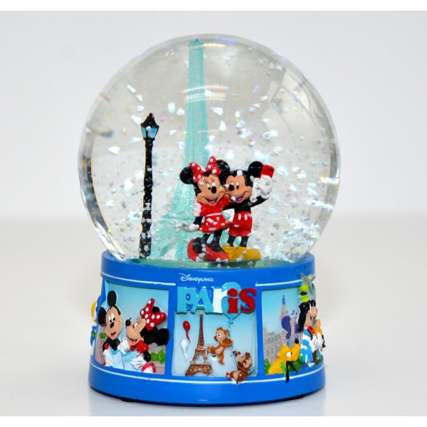 Disneyland Paris Mickey and Minnie Mouse Souvenir Snow globe